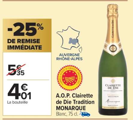 A.O.P. Clairette de Die Tradition MONARQUE