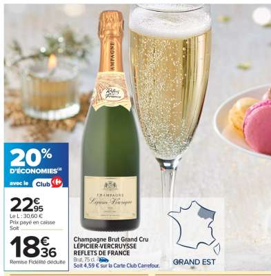 Champagne Brut Grand Cru LÉPICIER-VERCRUYSSE REFLETS DE FRANCE