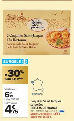 Coquilles Saint-Jacques surgelées