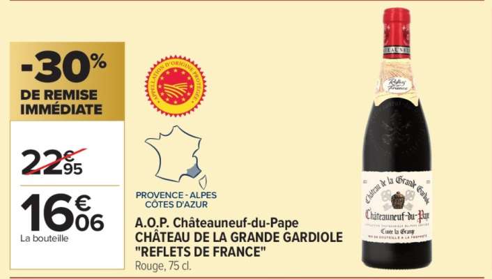 A.O.P. Châteauneuf-du-Pape CHÂTEAU DE LA GRANDE GARDIOLE "REFLETS DE FRANCE"