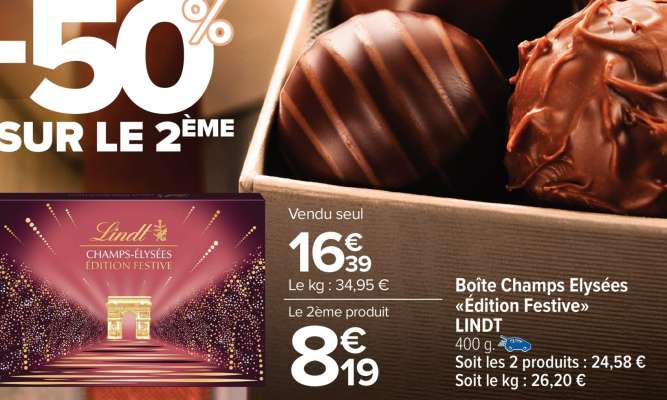 Boîte Champs Elysées «Édition Festive» LINDT