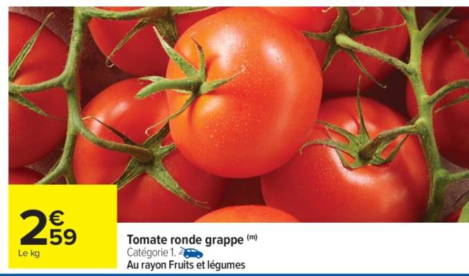 Tomate ronde grappe