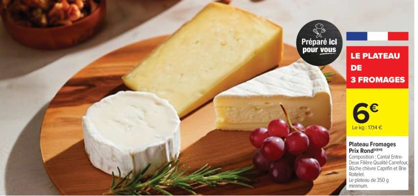 LE PLATEAU DE 3 FROMAGES