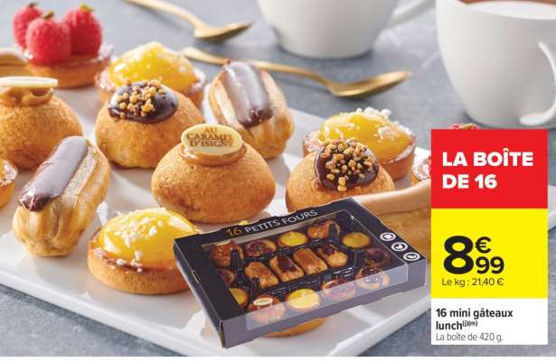 16 mini gâteaux lunch