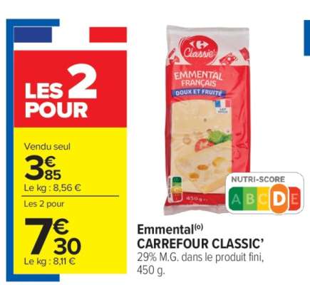 Emmental CARREFOUR CLASSIC'