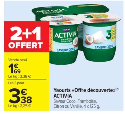 Yaourts «Offre découverte» ACTIVIA