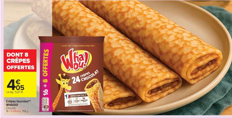 Crêpes fourrées WHOAU! Chocolat