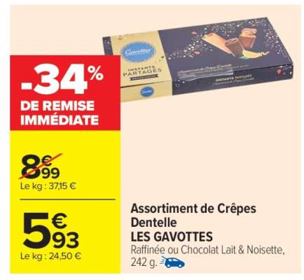 Assortiment de Crêpes Dentelle LES GAVOTTES