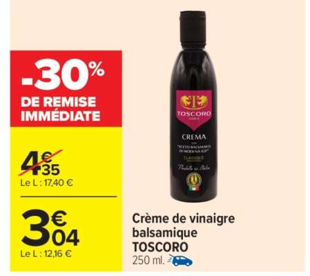 CRÈME DE VINAIGRE BALSAMIQUE "TOSCORO"