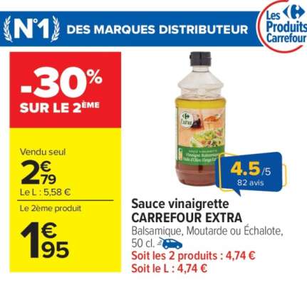 Sauce vinaigrette CARREFOUR EXTRA
