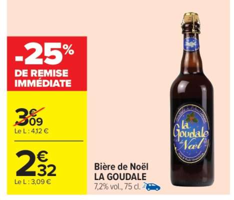 Bière de Noël LA GOUDALE