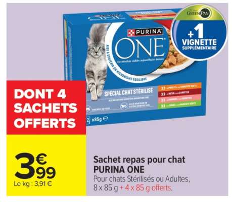 Sachet repas pour chat PURINA ONE