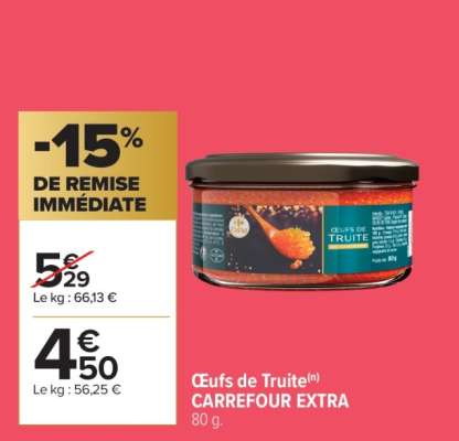 Œufs de Truite CARREFOUR EXTRA