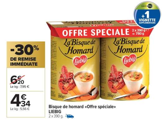 Bisque de homard «Offre spéciale»