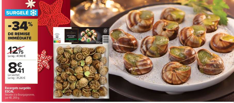 Escargots surgelés ESCAL