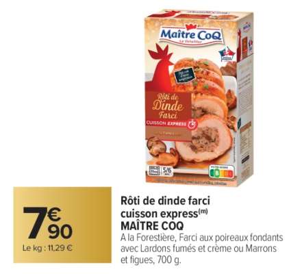 Rôti de Dinde Farci Cuisson Express Maître Coq