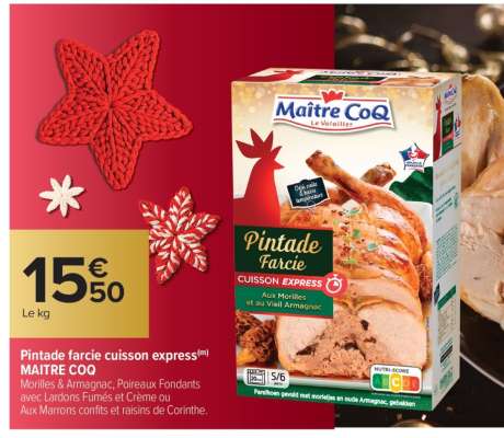 Pintade farcie cuisson express MAITRE COQ