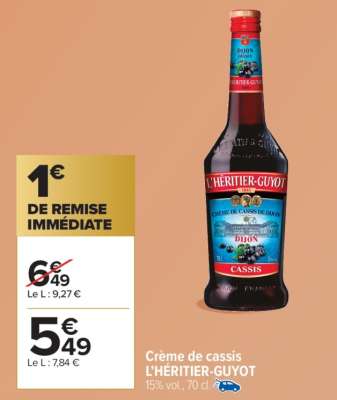 Creme De Cassis L'héritier Guyot