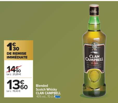 BLENDED SCOTCH WHISKY CLAN CAMPBELL