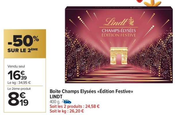 Boîte Champs Elysées «Édition Festive» LINDT