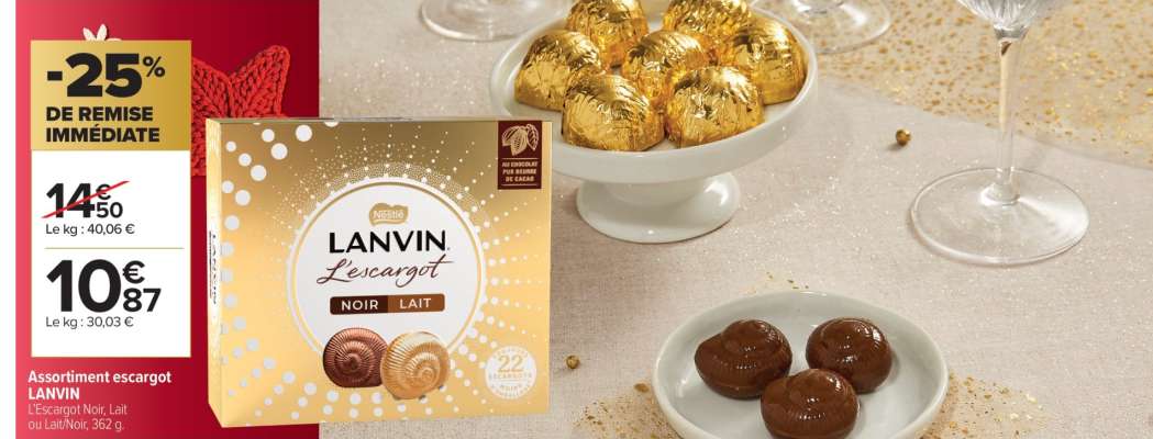 Assortiment escargot LANVIN