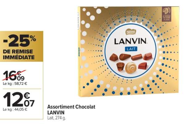 Assortiment Chocolat LANVIN