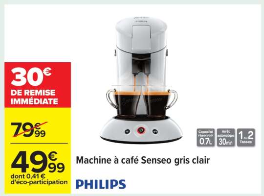 Machine à café Senseo gris clair