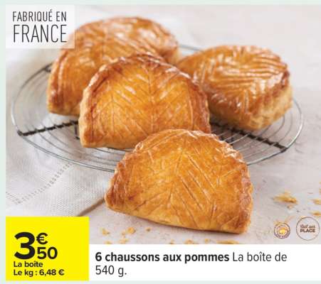 6 chaussons aux pommes