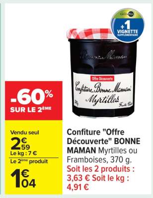 Confiture «Offre Découverte» BONNE MAMAN