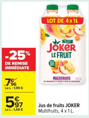 Jus de fruits JOKER