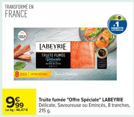 Truite fumée "Offre spéciale" LABEYRIE