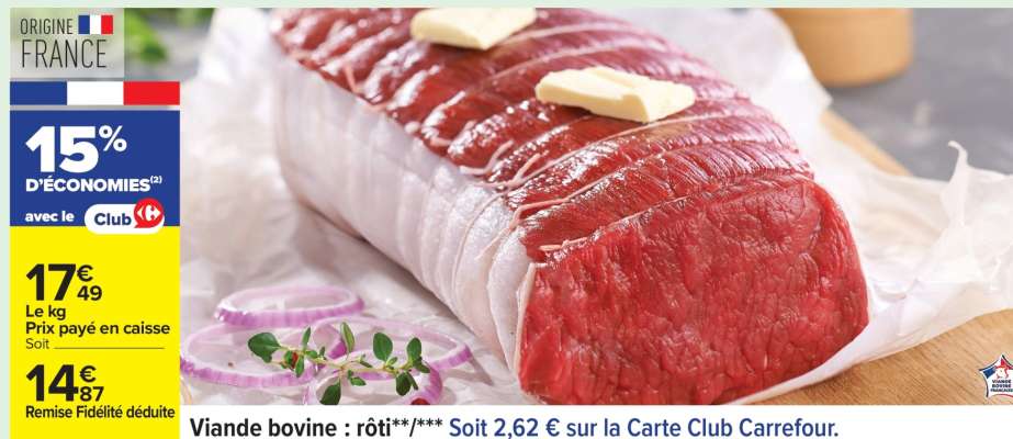 Viande Bovine : Rôti**