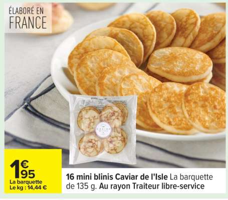 16 mini blinis Caviar de l'Isle