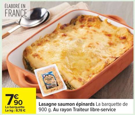 Lasagne saumon épinards