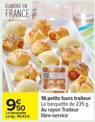 16 petits fours traiteur