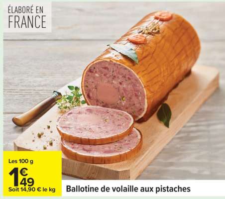 Ballotine de volaille aux pistaches