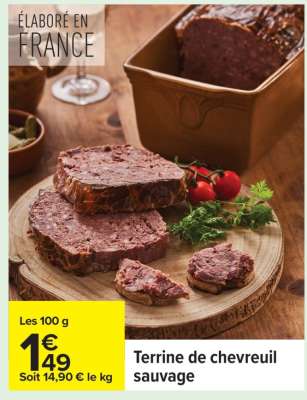 Terrine de chevreuil sauvage