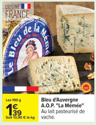 Bleu d'Auvergne A.O.P. "La Mémée"