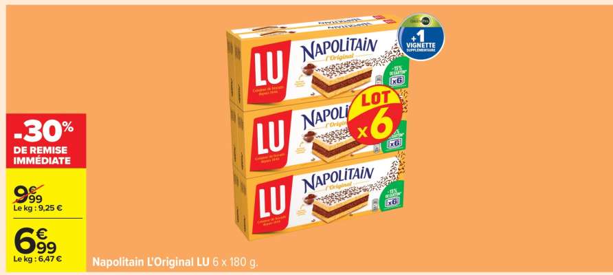 Napolitain L'Original LU 6 x 180 g