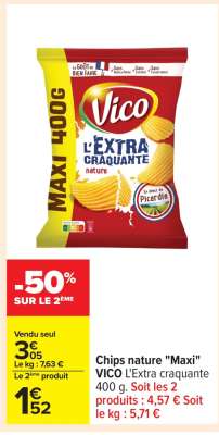 Chips nature "Maxi" VICO L'Extra craquante