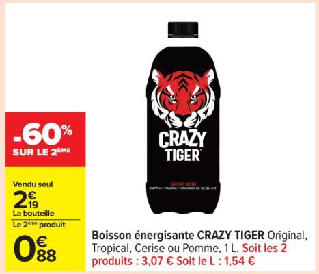 Boisson Énergisante Crazy Tiger
