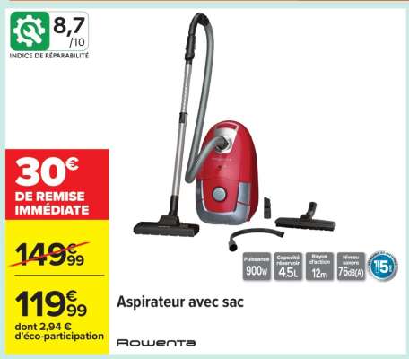 ASPIRATEUR AVEC SAC