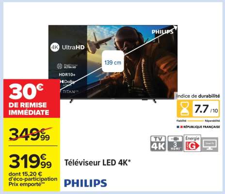 Téléviseur LED 4K*