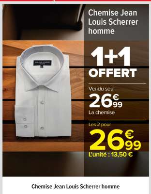 Chemise Jean Louis Scherrer homme