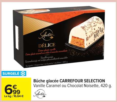Buche glacée CARREFOUR SELECTION