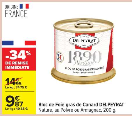 Bloc De Foie Gras De Canard Delpeyrat