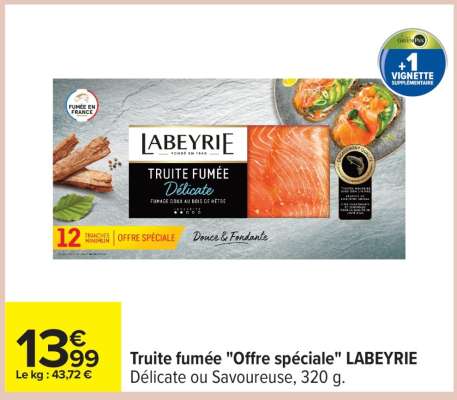 Truite fumée "Offre spéciale" LABEYRIE