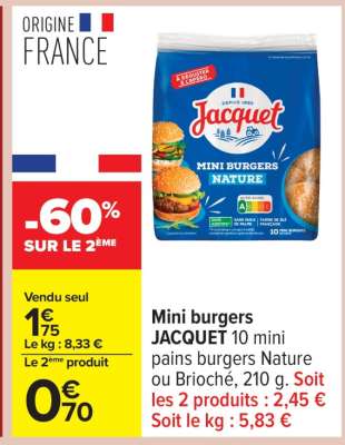 Mini burgers JACQUET