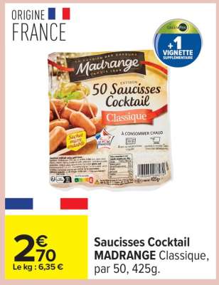 Saucisses Cocktail MADRANGE Classique