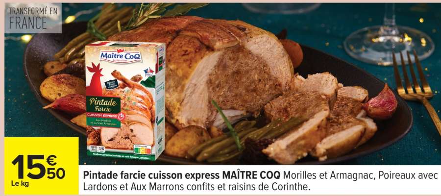 Pintade farcie cuisson express MAITRE COQ